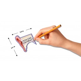 Ear Structure Stick Note dimensions