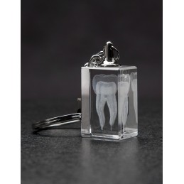Tooth Crystal Key Chain Diagonal View
