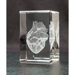 Heart Crystal Art 1lb diagonal view