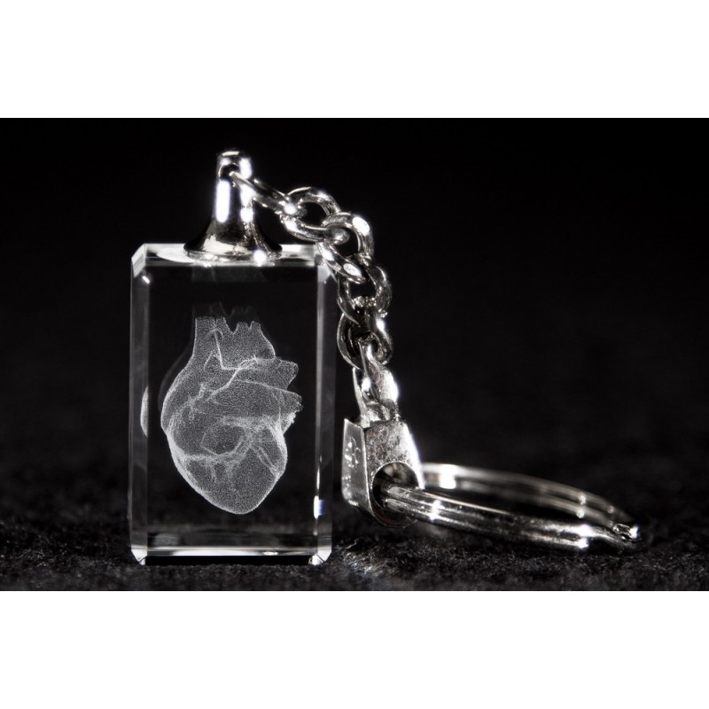 Heart Crystal Key Chain Front View