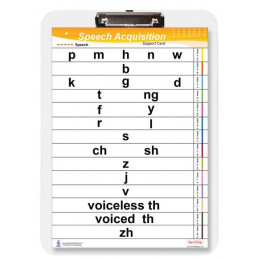 Speech Acquisition Dry Erase Clipboard front view