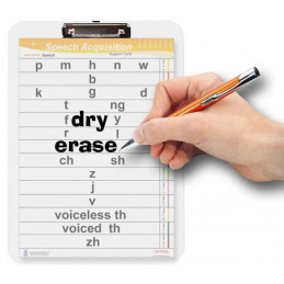 Speech Acquisition Dry Erase Clipboard dry erase