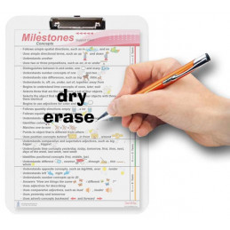 Speech Milestone Dry Erase Clipboard dry erase