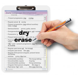 Speech Early Language Development Dry Erase Clipboard dry erase