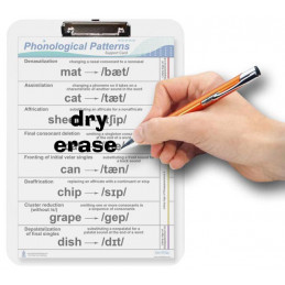 Speech Phonological Pattern Dry Erase Clipboard dry erase