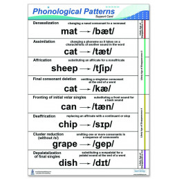 Speech Phonological Pattern Chart front